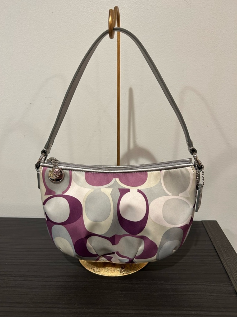 Coach Satin Mini Hobo Shoulder bag EUC